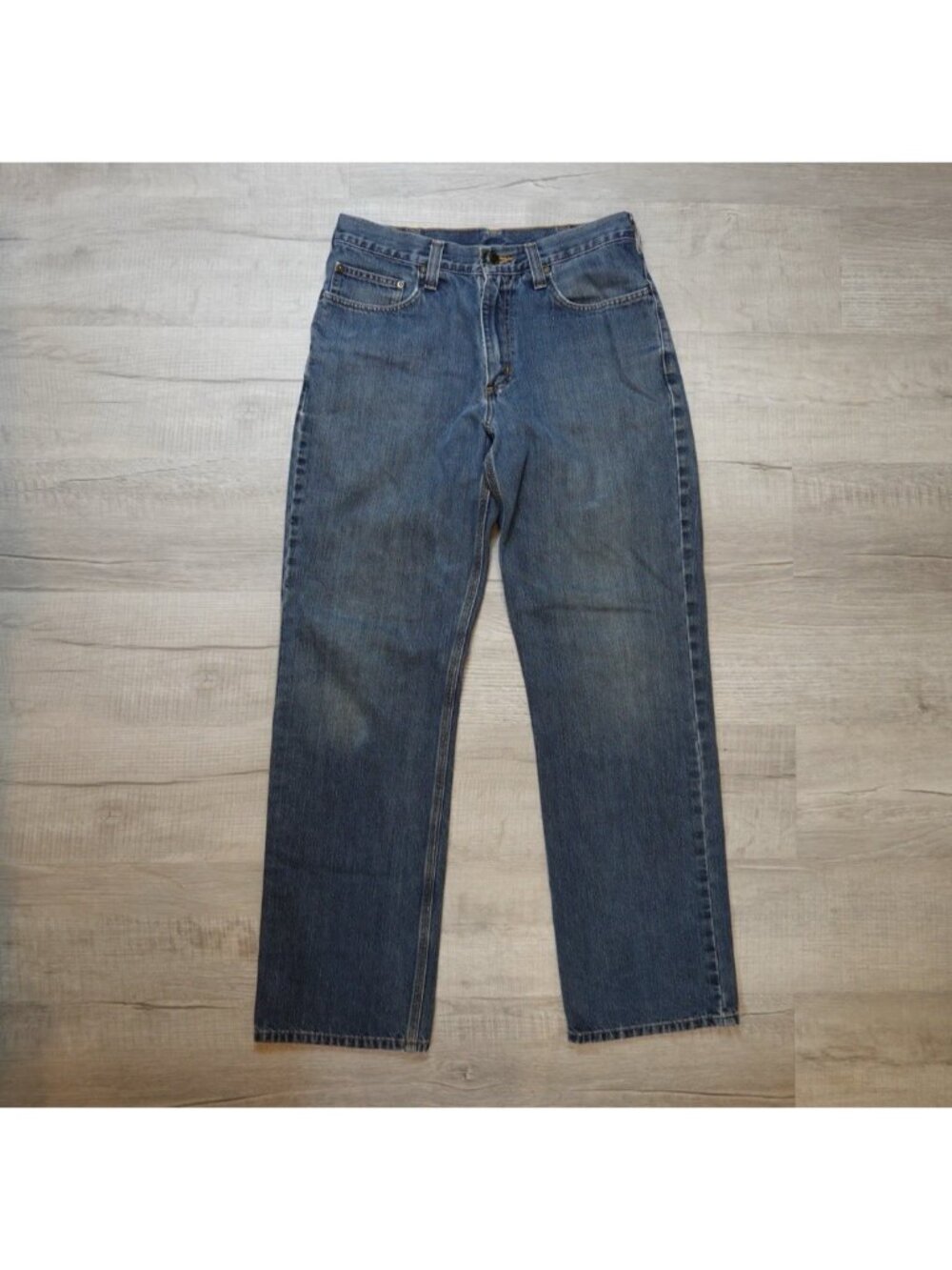 Carhartt Holter Jeans Men's 32x34 Blue Denim Relaxed Fit Work Wear Straight Leg